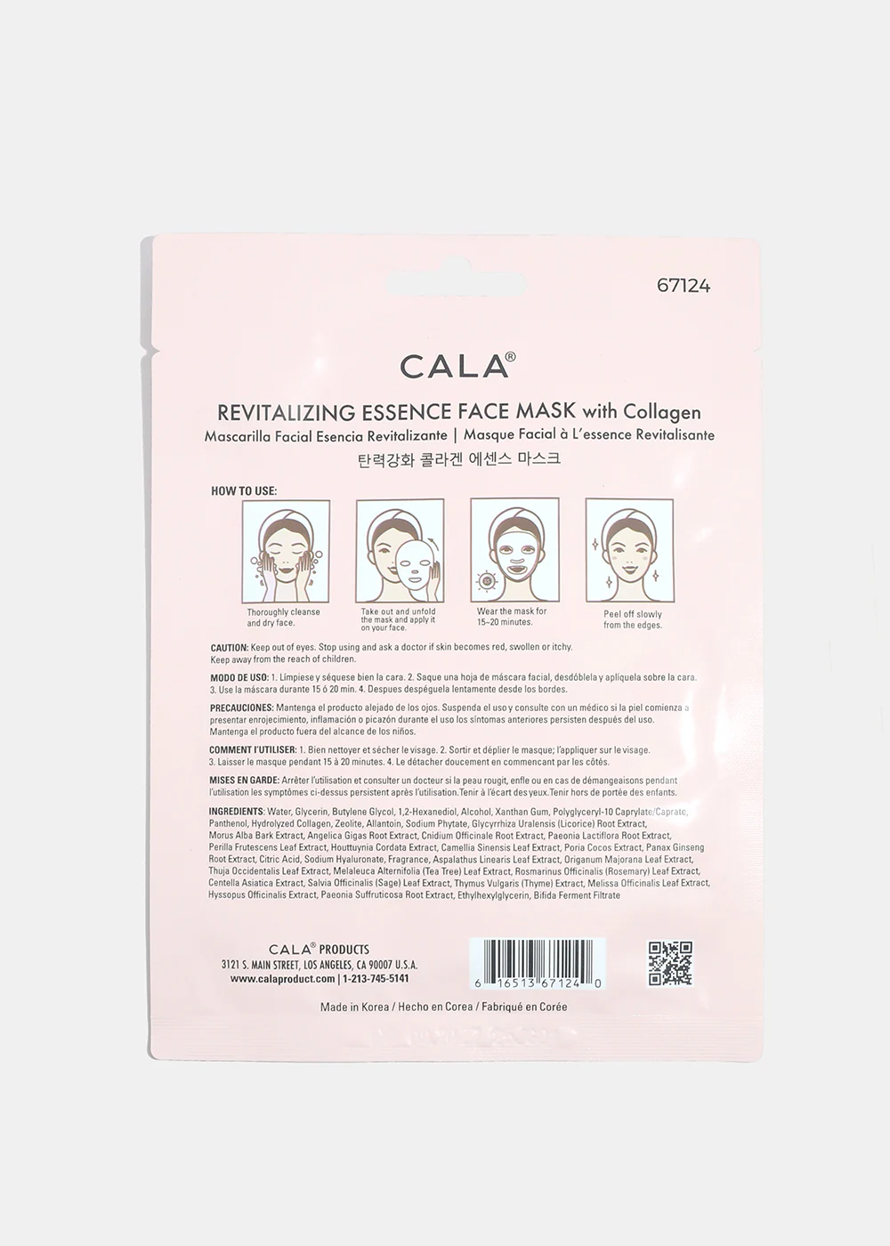 CALA Revitalizing Essence Face Mask with Collagen - 1 Sheet - Image 2