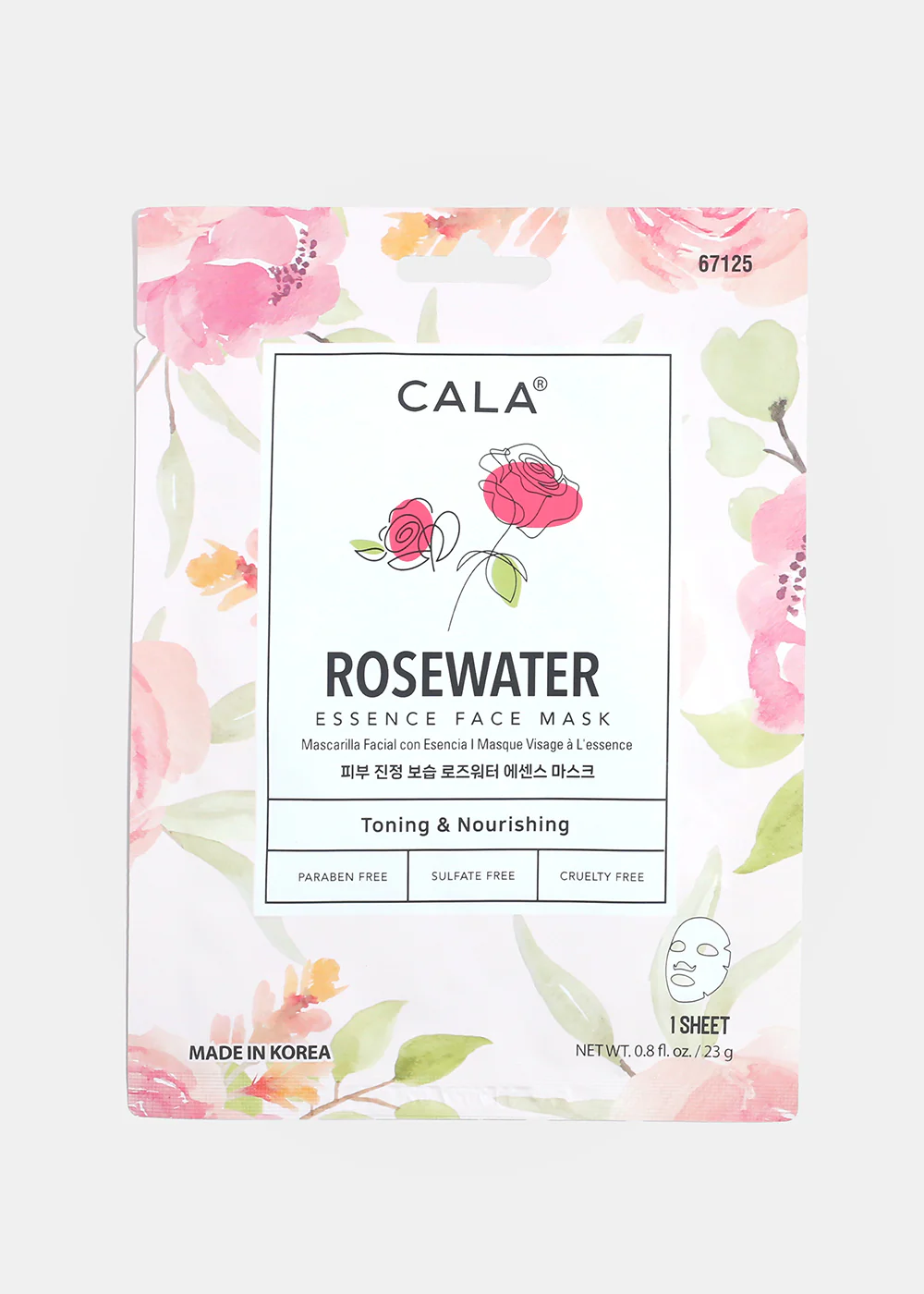 CALA Rosewater Essence Face Mask - 1 Sheet