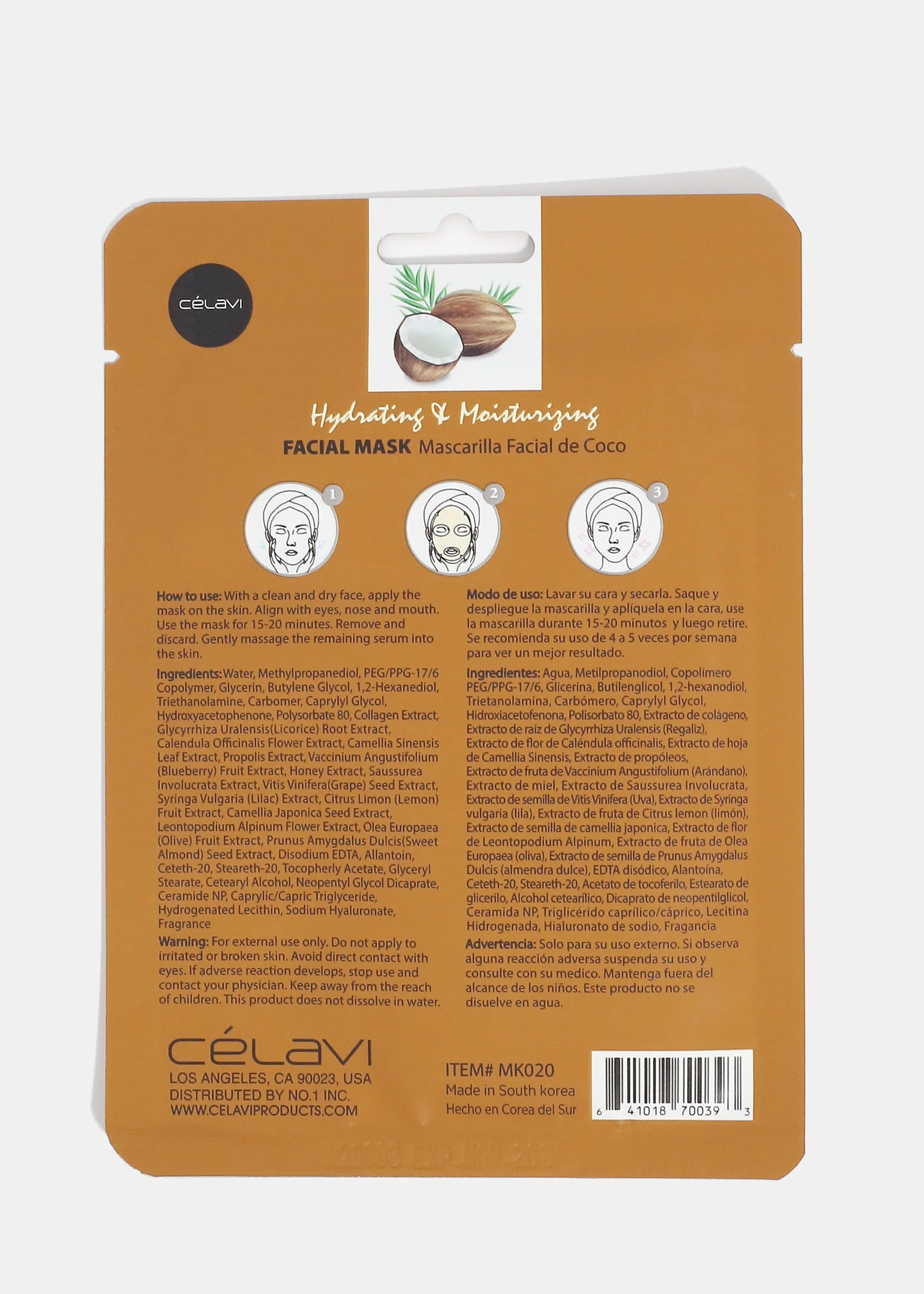 Celavi Coconut Sheet Mask - Image 2