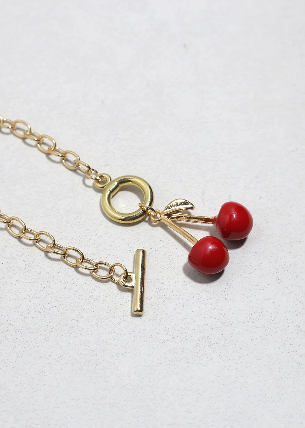 Cherry Charm Necklace & Earring Set - Image 3
