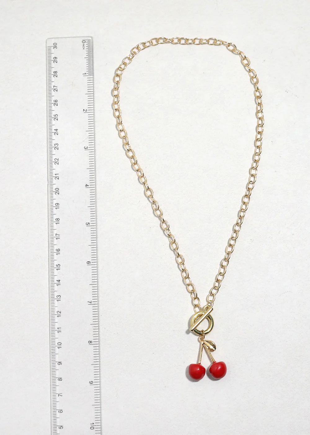 Cherry Charm Necklace & Earring Set - Image 4