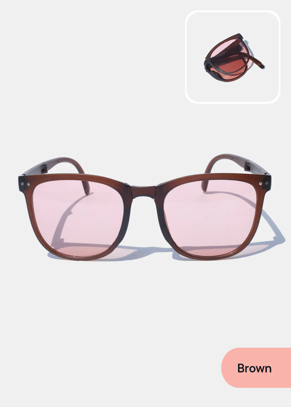 Chic Brown Foldable Shades - Image 2