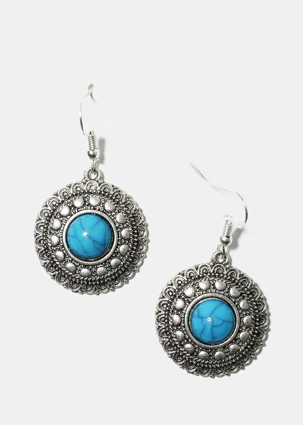 Circle Turquoise Earrings - Image 3