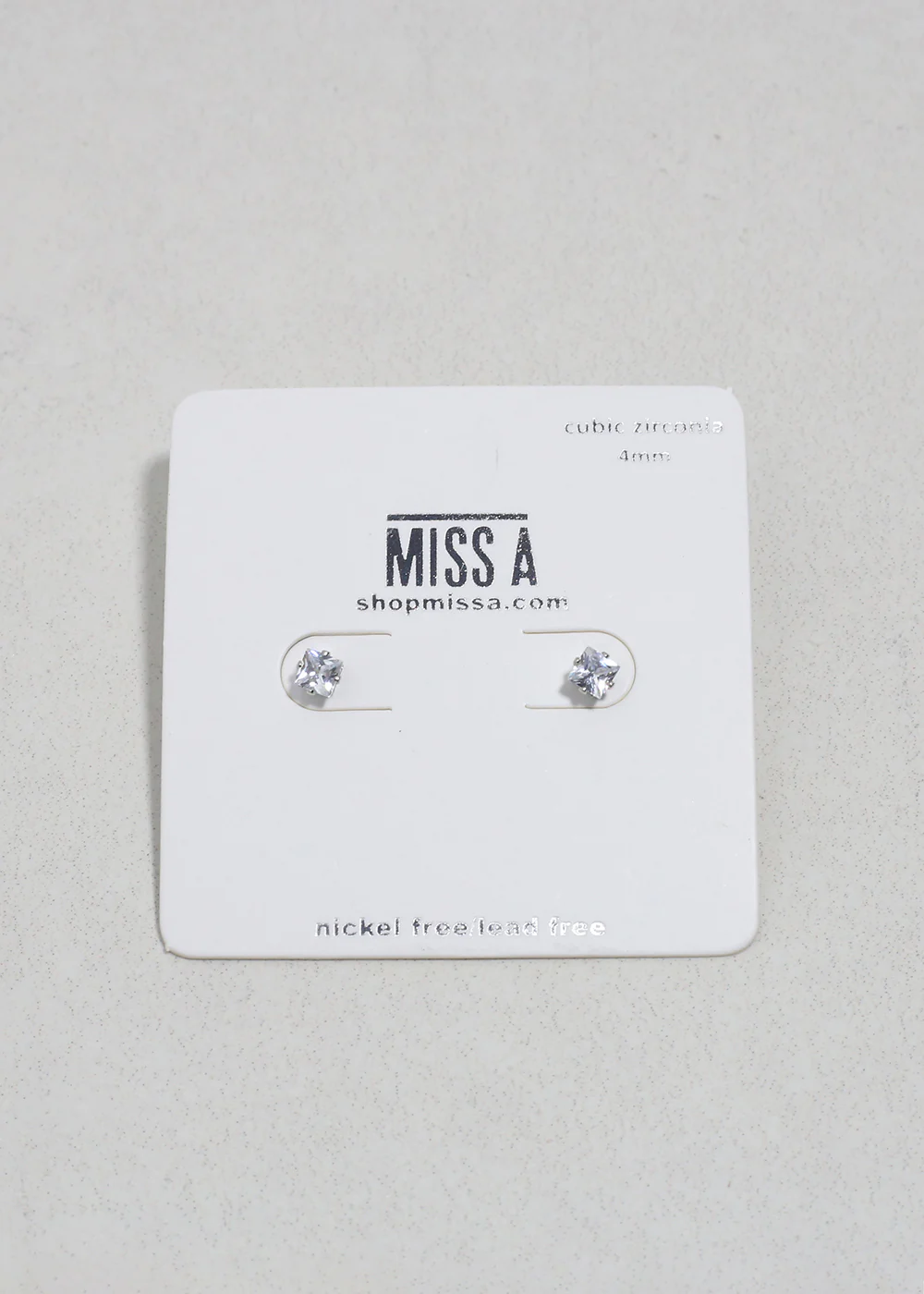 Classic 4mm Cubic Zirconia Studs - Silver