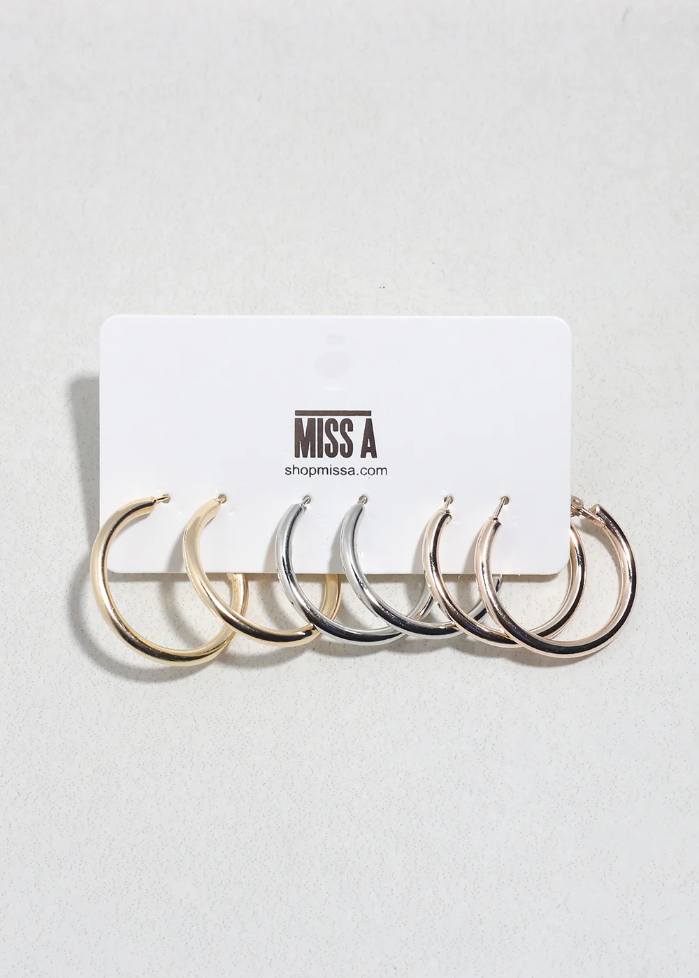 Classic Hoop Earring Set - 3 Pairs