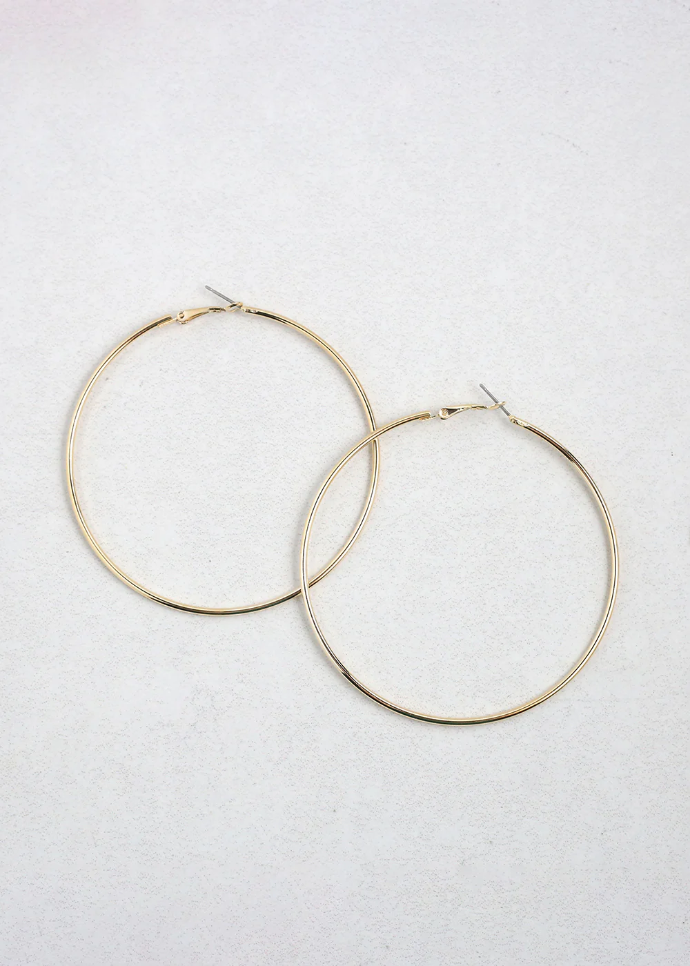 Classic Thin Hoop Earrings - 8 mm