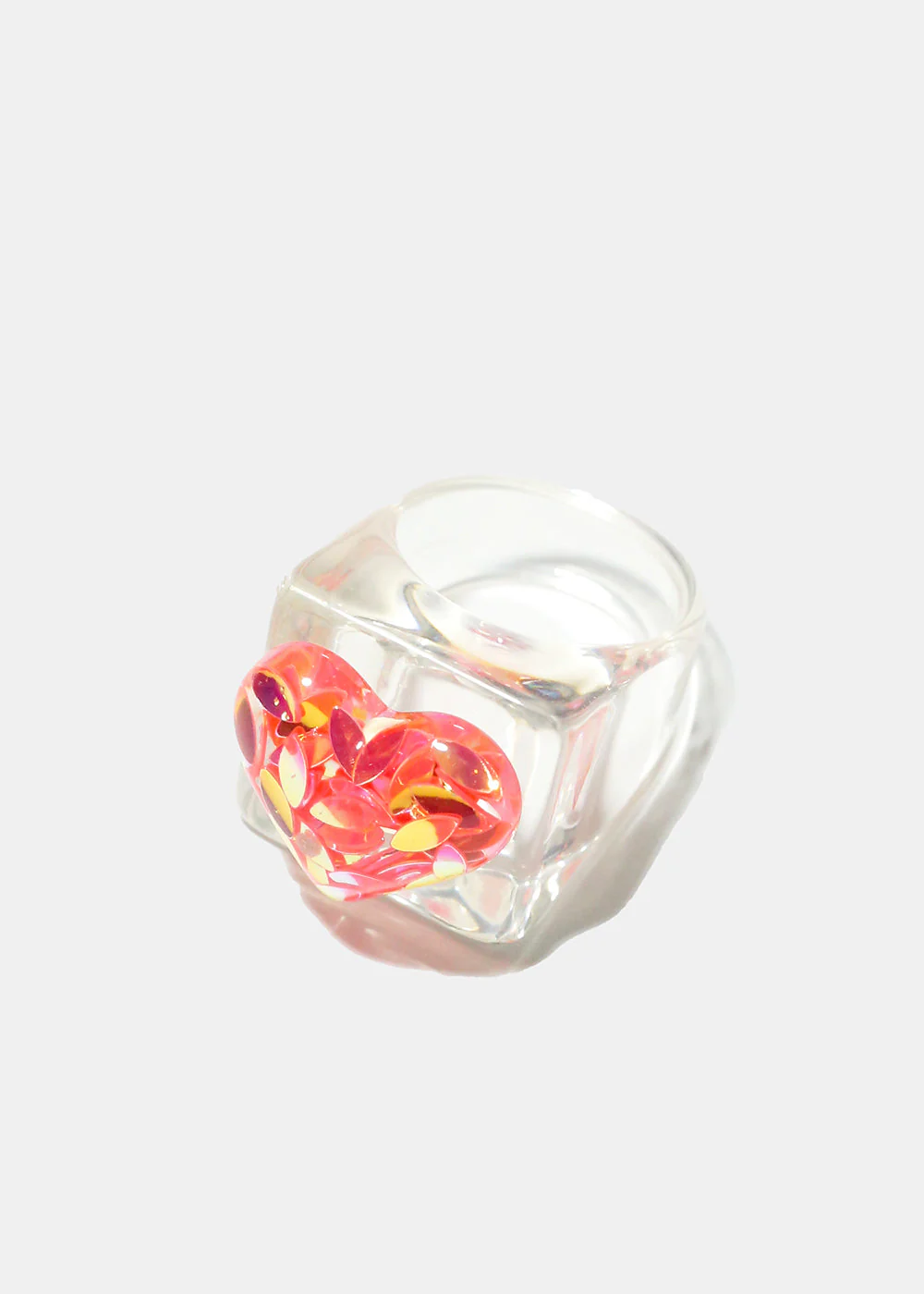 Clear Ring with Heart - Image 4