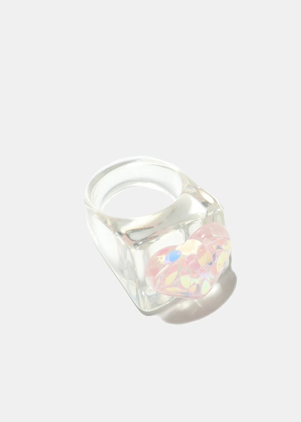 Clear Ring with Heart - Image 6