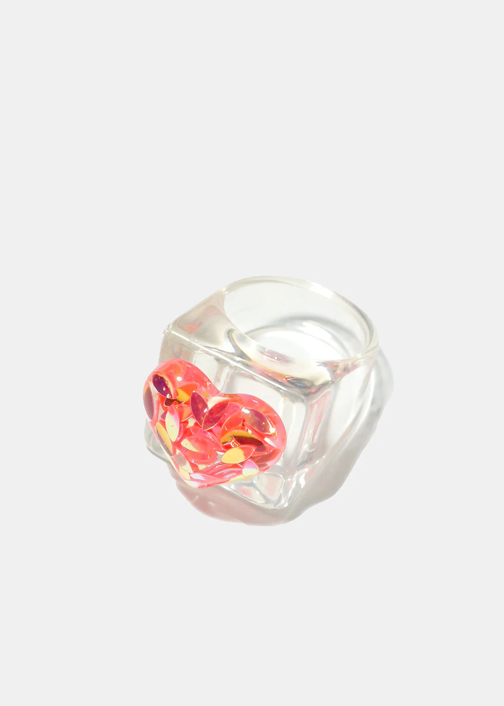 Clear Ring with Heart - Image 7