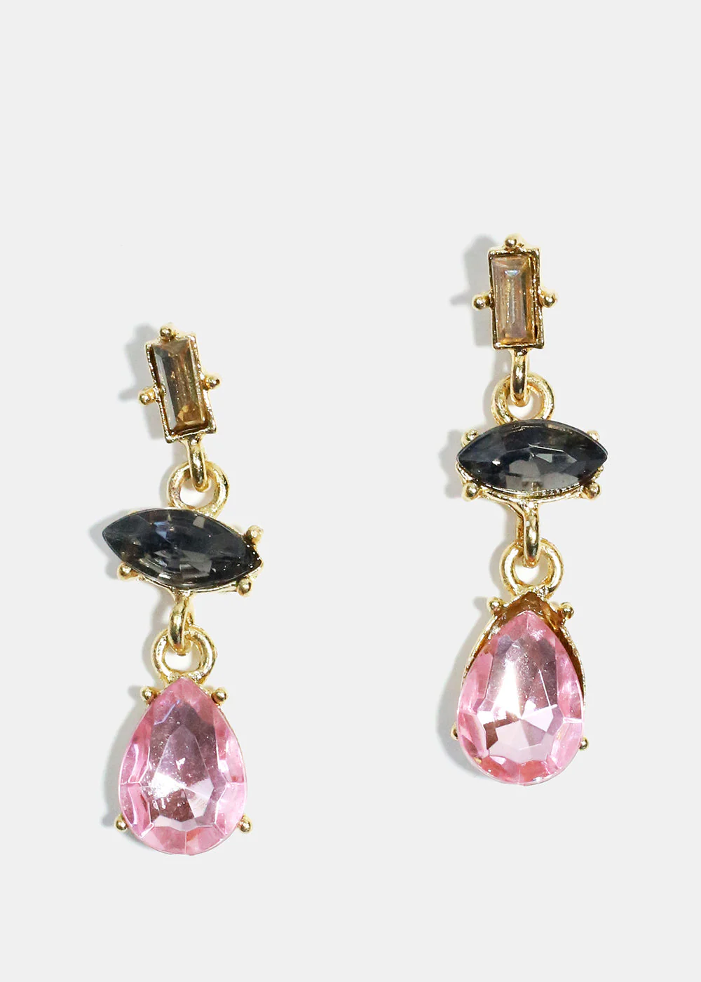 Colorful Gemstone Dangle Earrings - Image 3