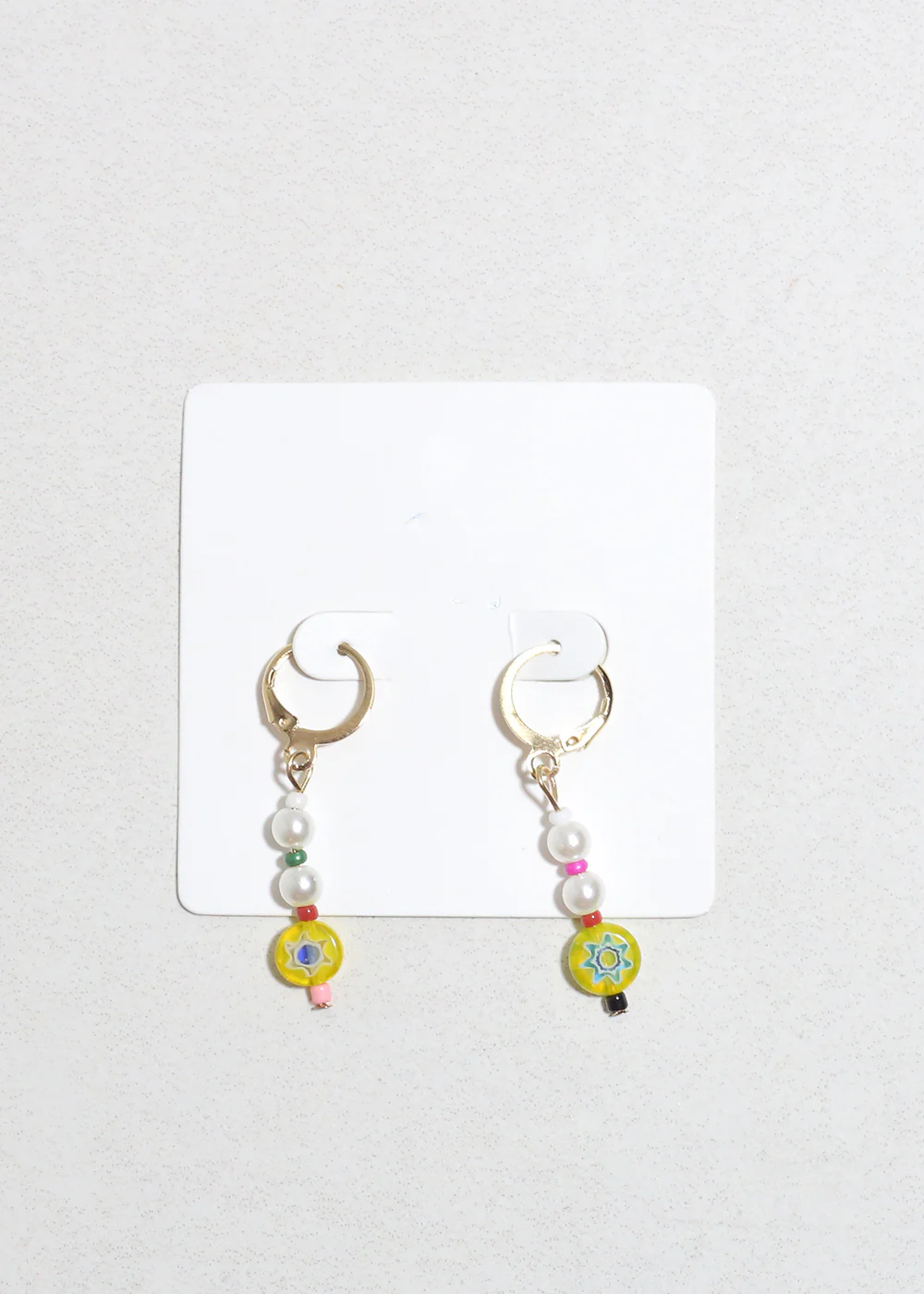Colorful Pearl & Bead Dangle Earrings - Image 4