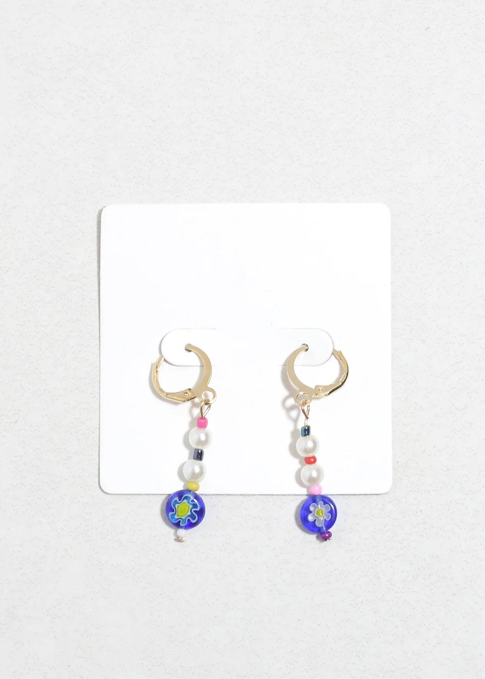 Colorful Pearl & Bead Dangle Earrings - Image 5
