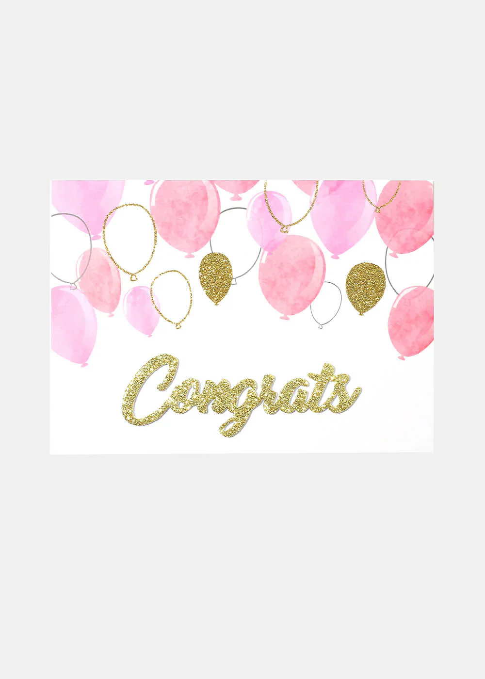 Congrats Balloons Greeting Card