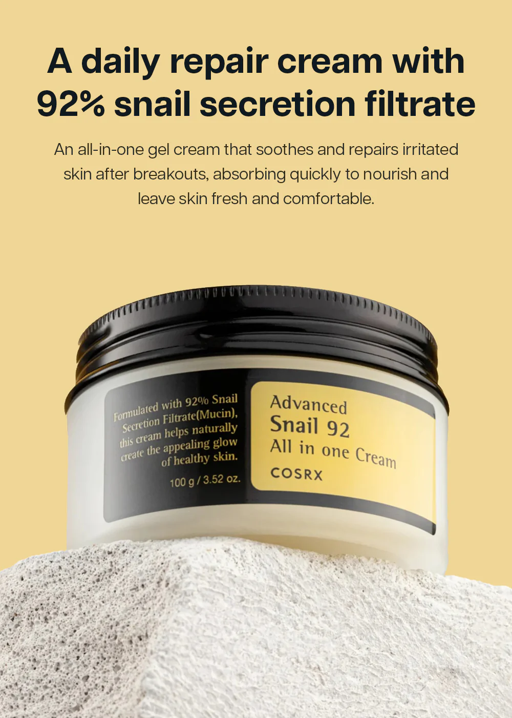 COSRX Advanced Snail 92 All in One Cream 100g - Image 3