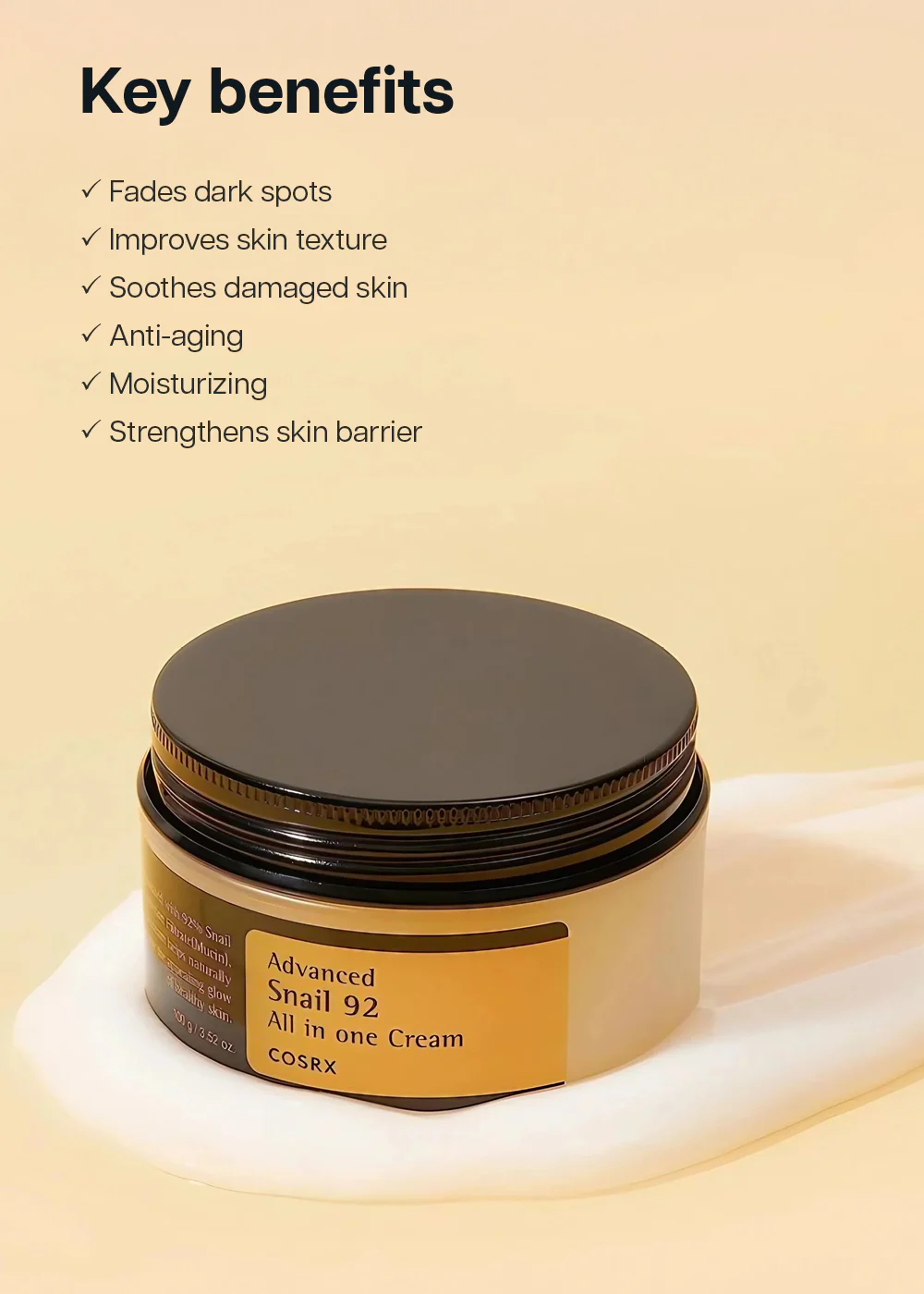 COSRX Advanced Snail 92 All in One Cream 100g - Image 4