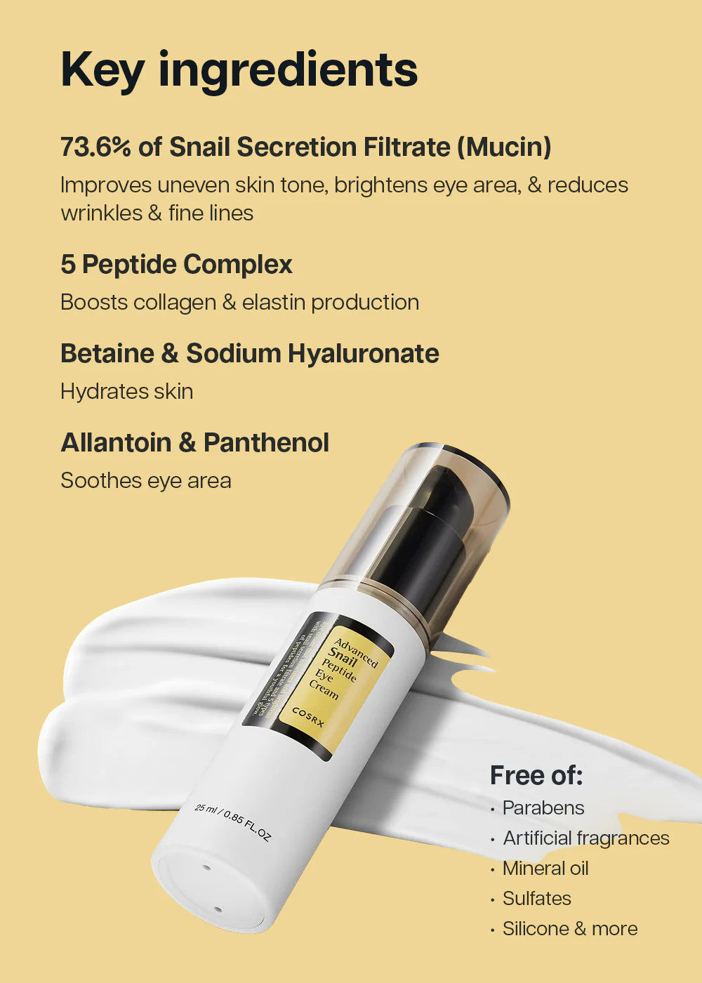 COSRX Advanced Snail Peptide Eye Cream 25ml - Image 5
