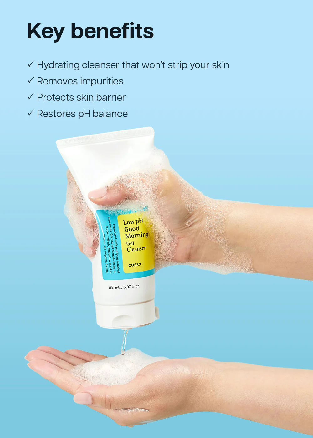 COSRX Low pH Good Morning Gel Cleanser 150ml - Image 4
