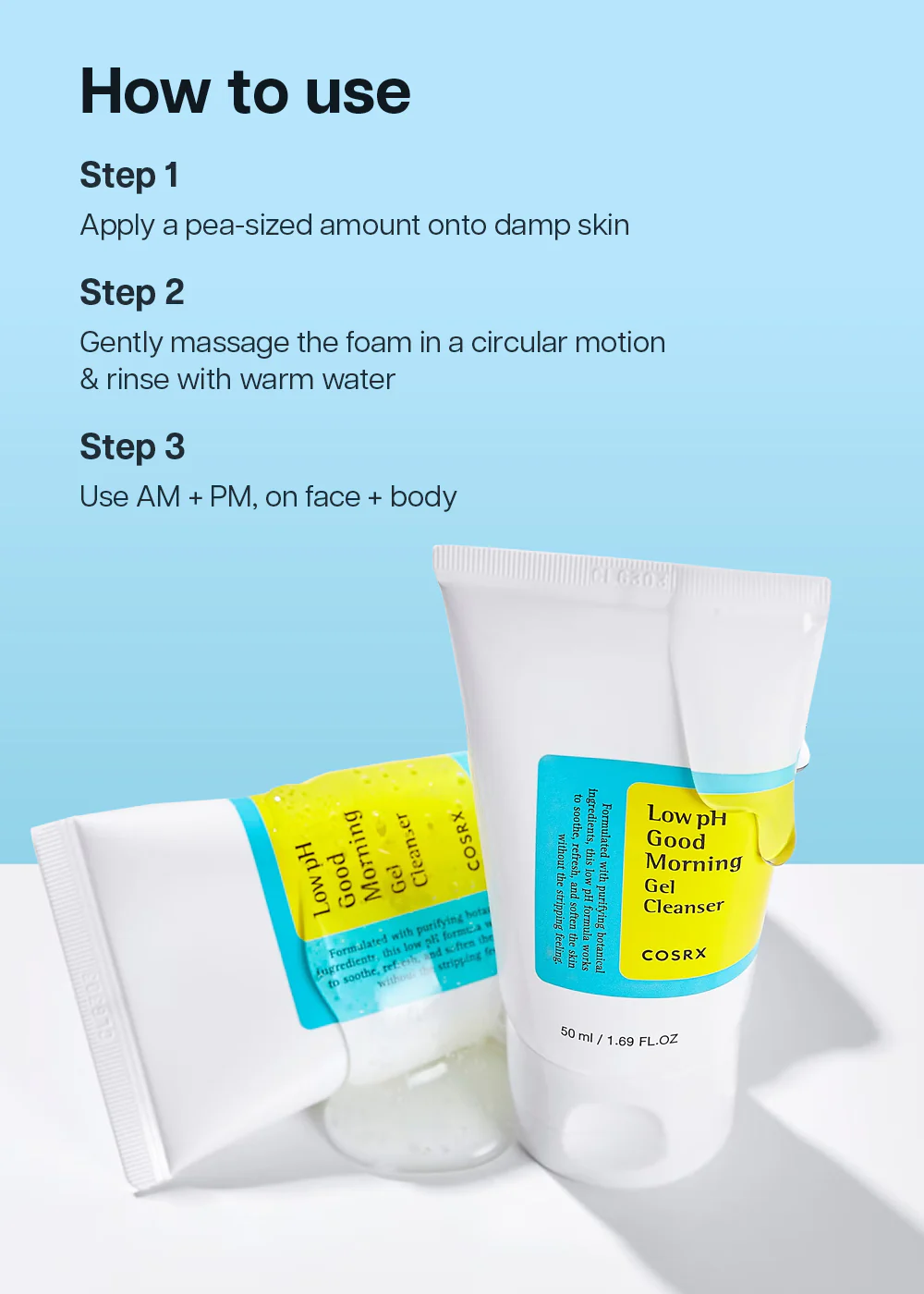 COSRX Low pH Good Morning Gel Cleanser 150ml - Image 7
