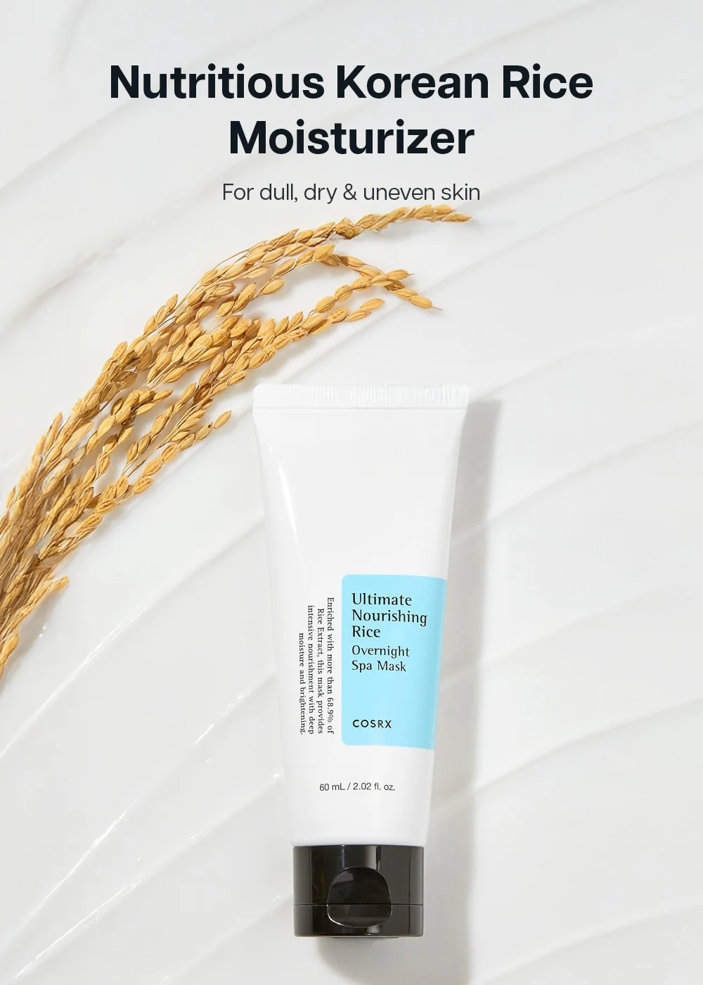 COSRX Ultimate Nourishing Rice Overnight Spa Mask 60ml - Image 3