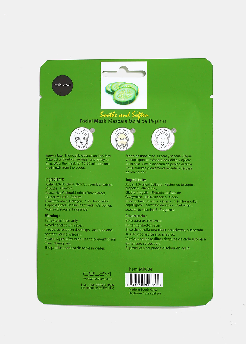 Cucumber Soothe & Soften Facial Sheet Mask - Image 2