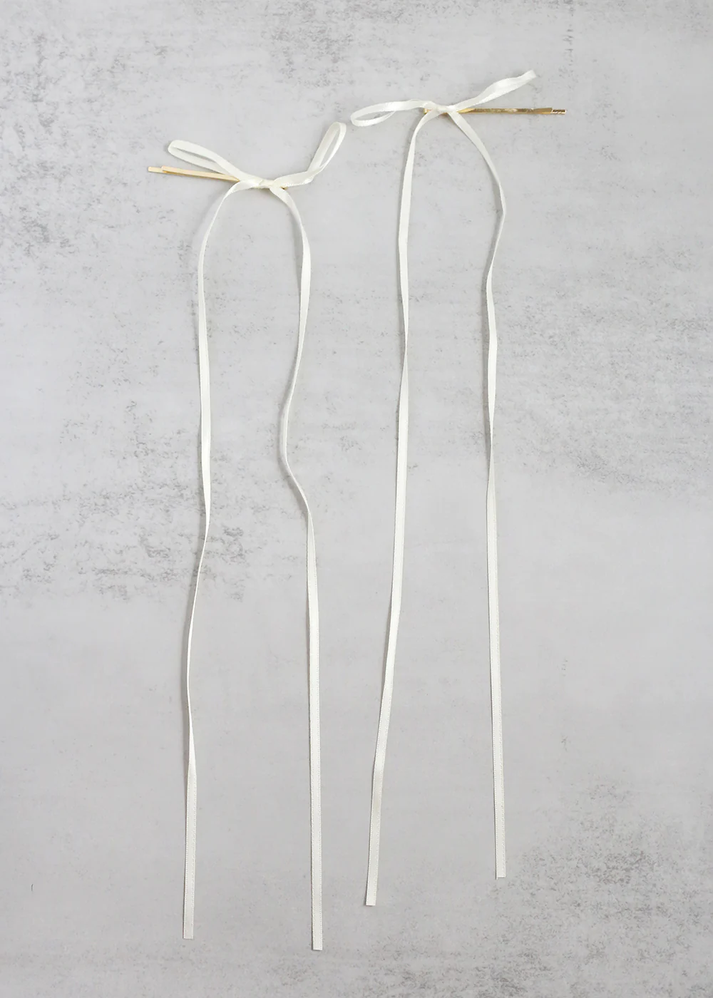 Cute 2 PC Thin Hair Bow Pins