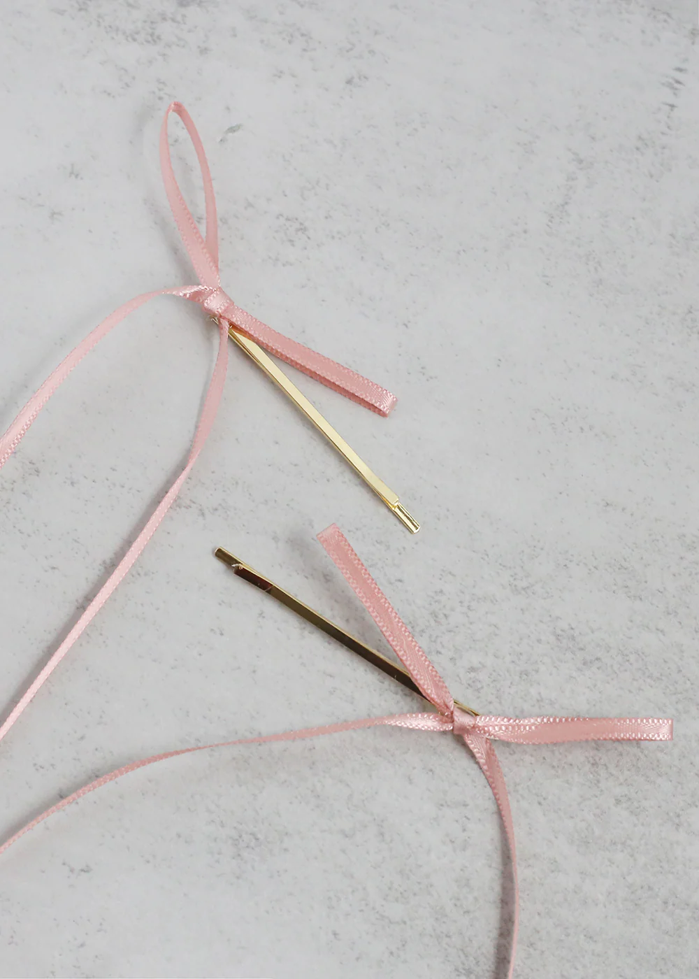 Cute 2 PC Thin Hair Bow Pins - Image 3