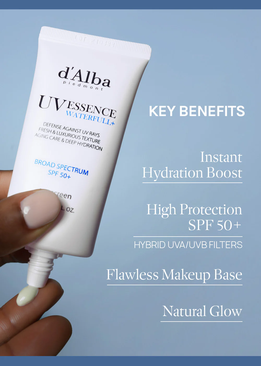 d’Alba Waterfull Essence Sun Cream 50ml - Image 4