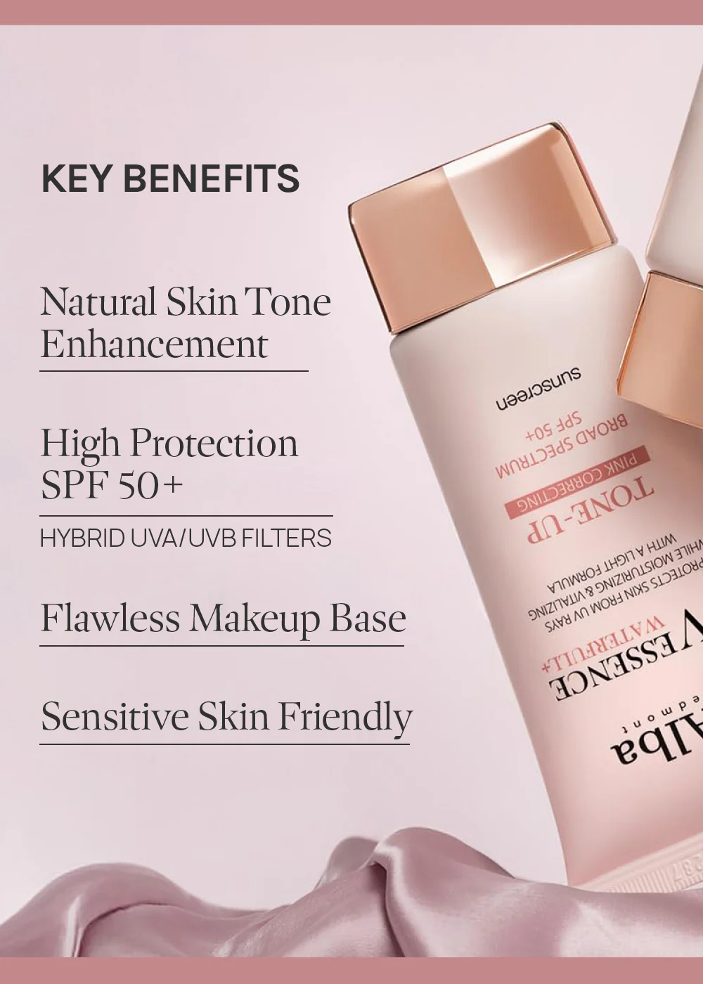 d’Alba Waterfull Tone-Up Sun Cream 50ml - Image 4