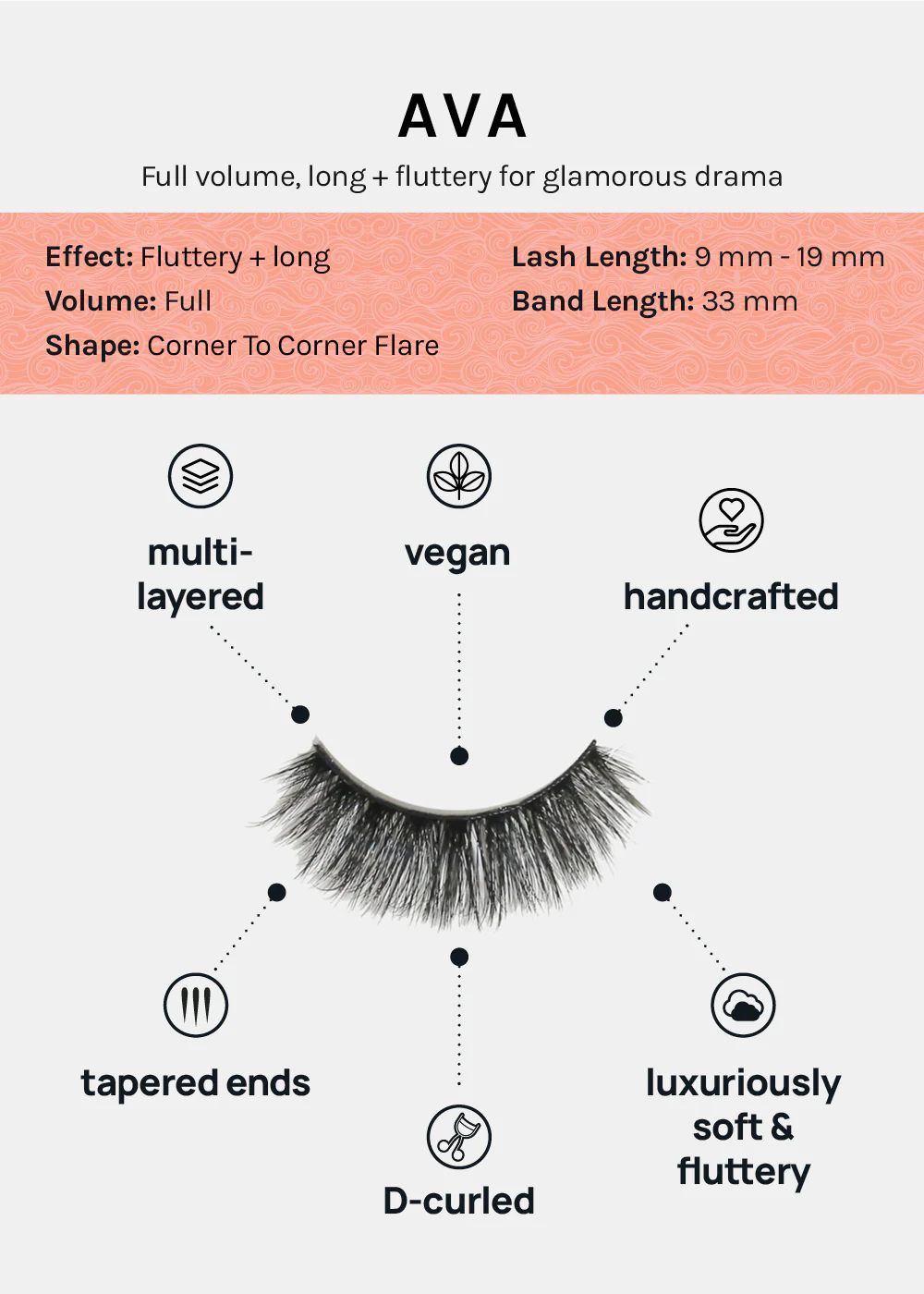 D-LUX Curl Premium Faux Mink Lashes - Ava - Image 4