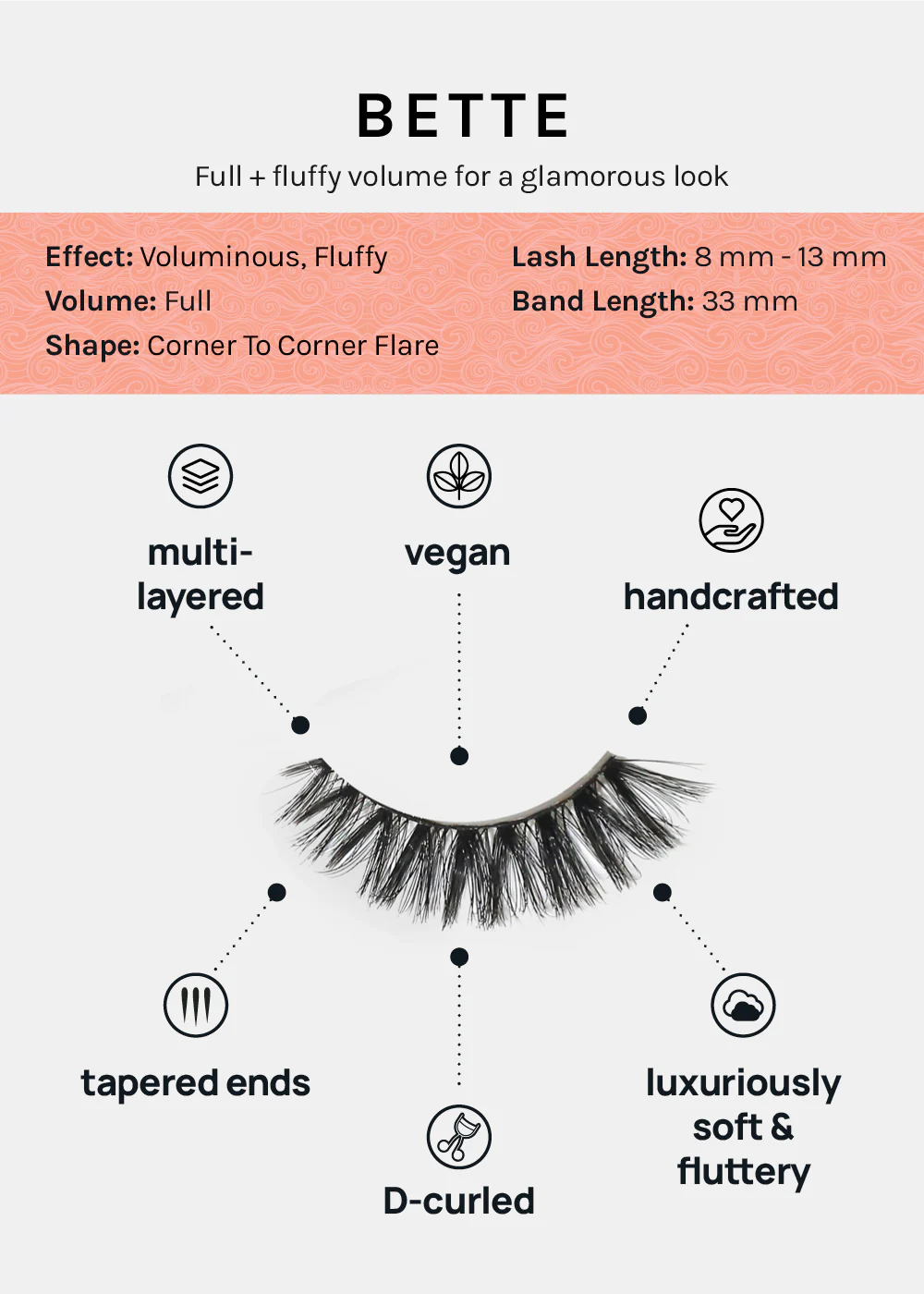 D-LUX Curl Premium Faux Mink Lashes - Bette - Image 4