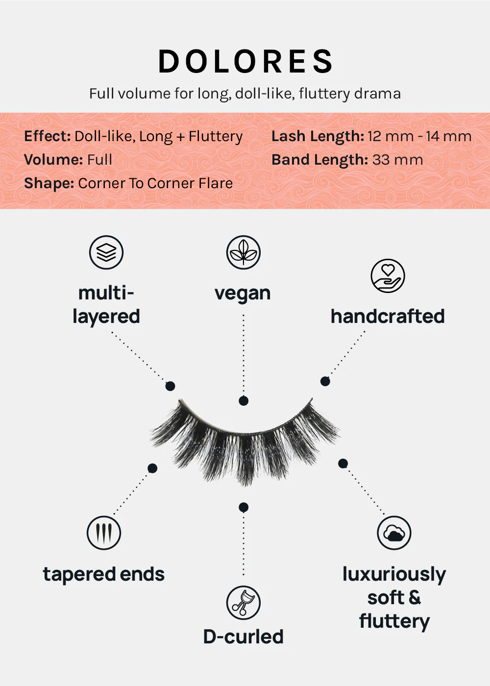 D-LUX Curl Premium Faux Mink Lashes - Dolores - Image 4