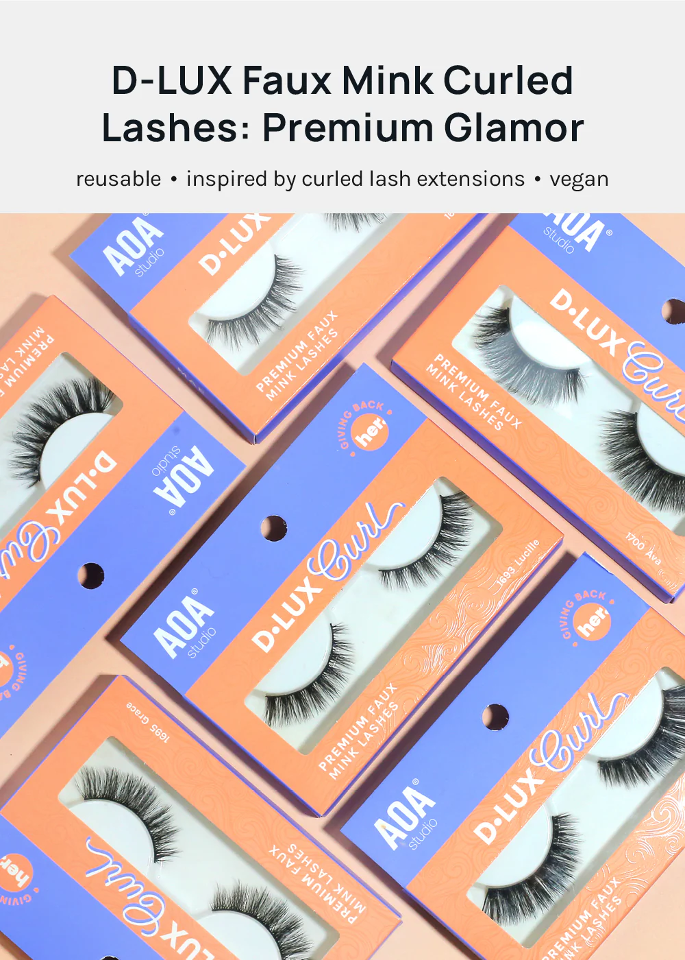 D-LUX Curl Premium Faux Mink Lashes - Grace - Image 5