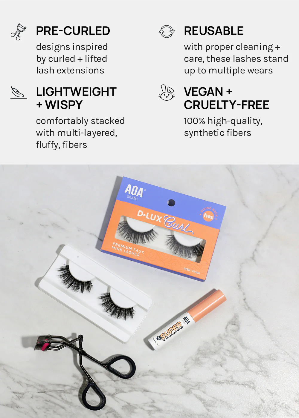 D-LUX Curl Premium Faux Mink Lashes - Grace - Image 7