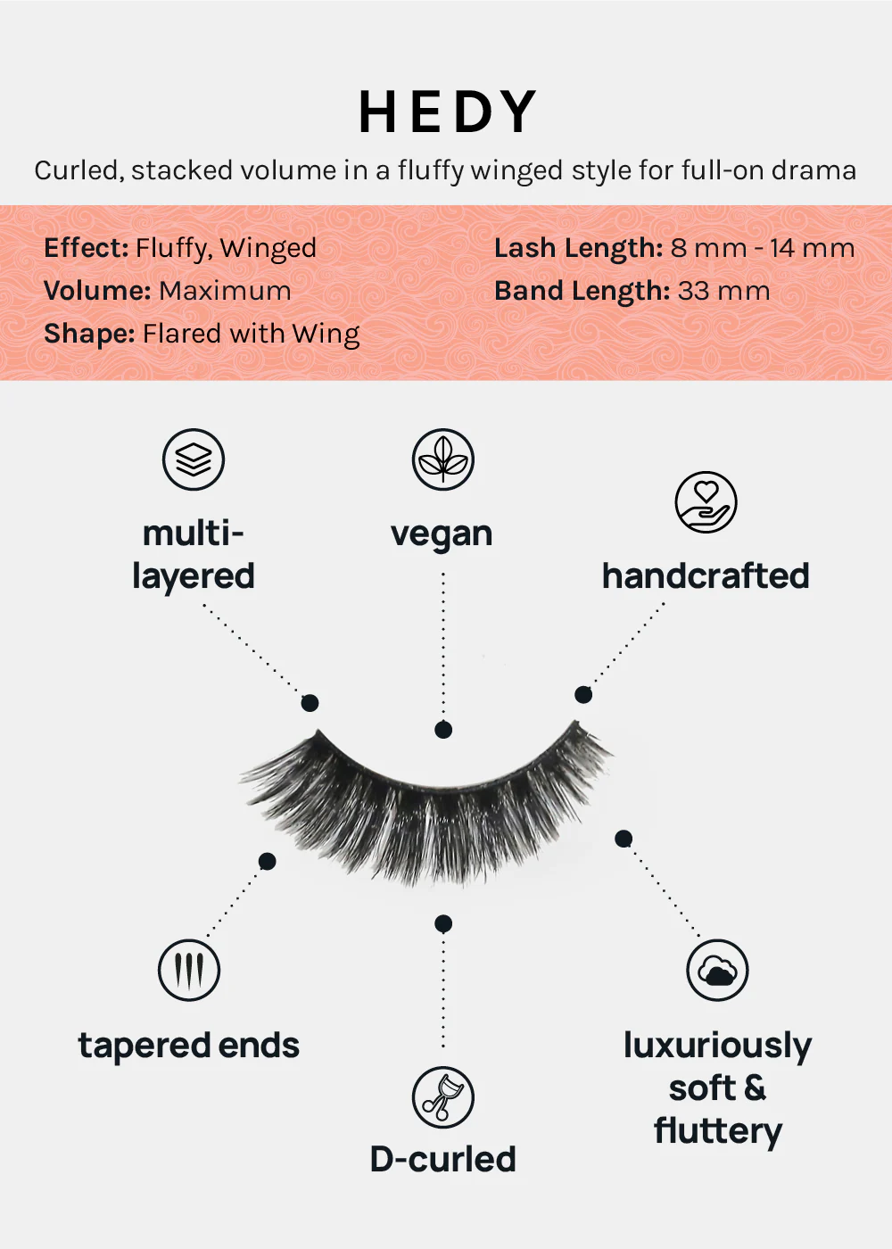 D-LUX Curl Premium Faux Mink Lashes - Hedy - Image 4
