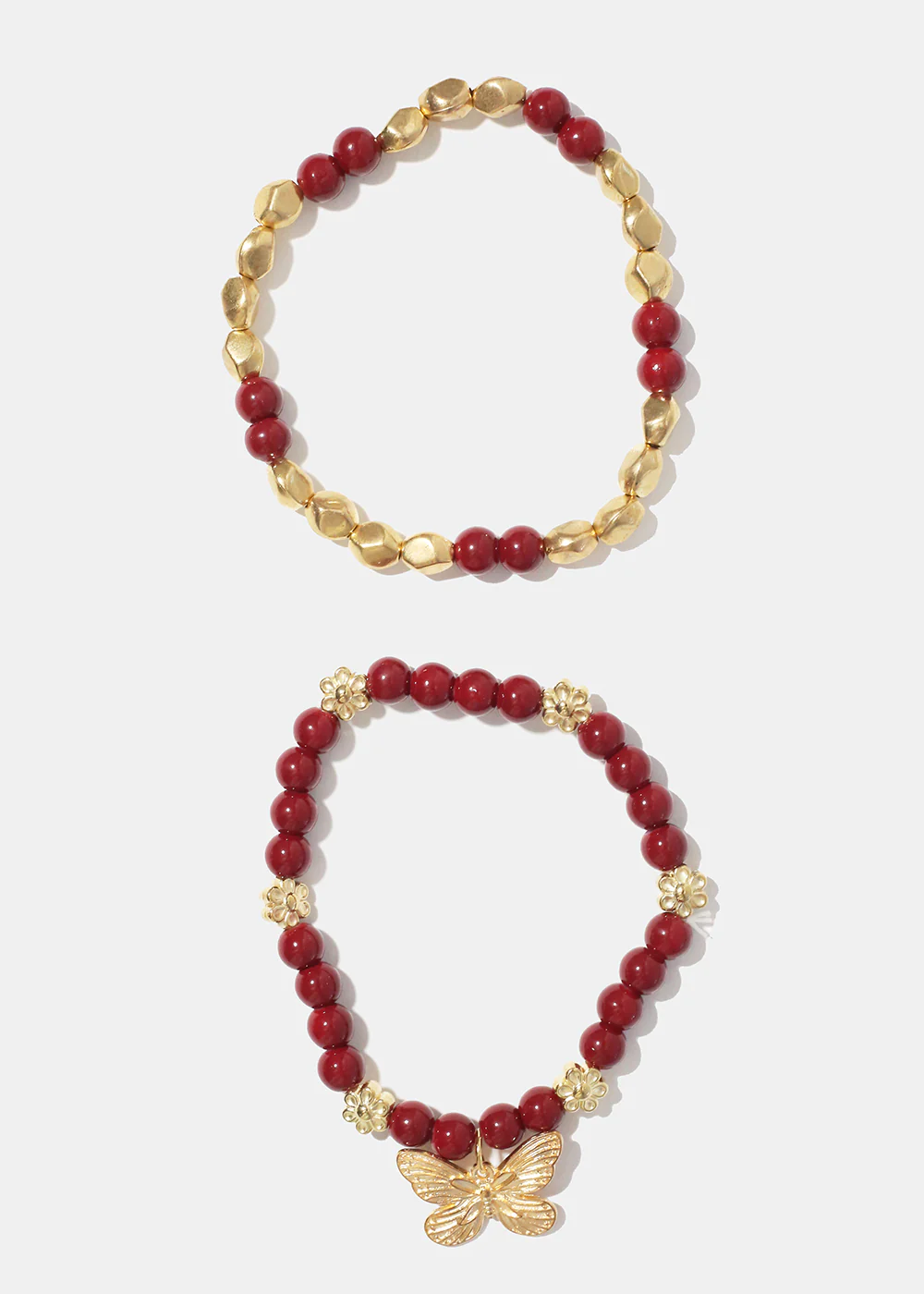 Dark Bead Bracelet with Butterfly - Image 10