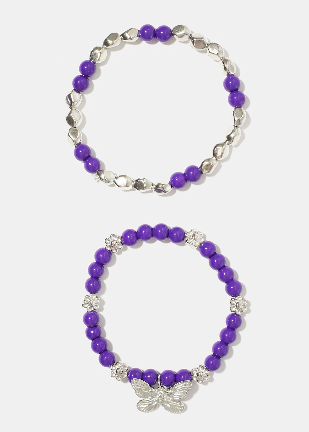 Dark Bead Bracelet with Butterfly - Image 11