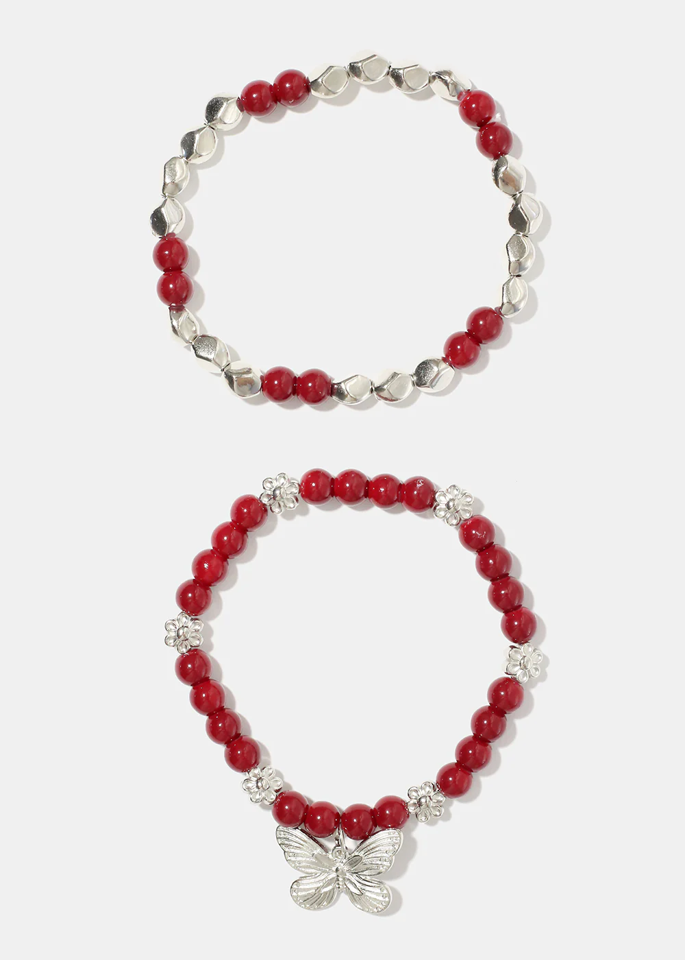 Dark Bead Bracelet with Butterfly - Image 3