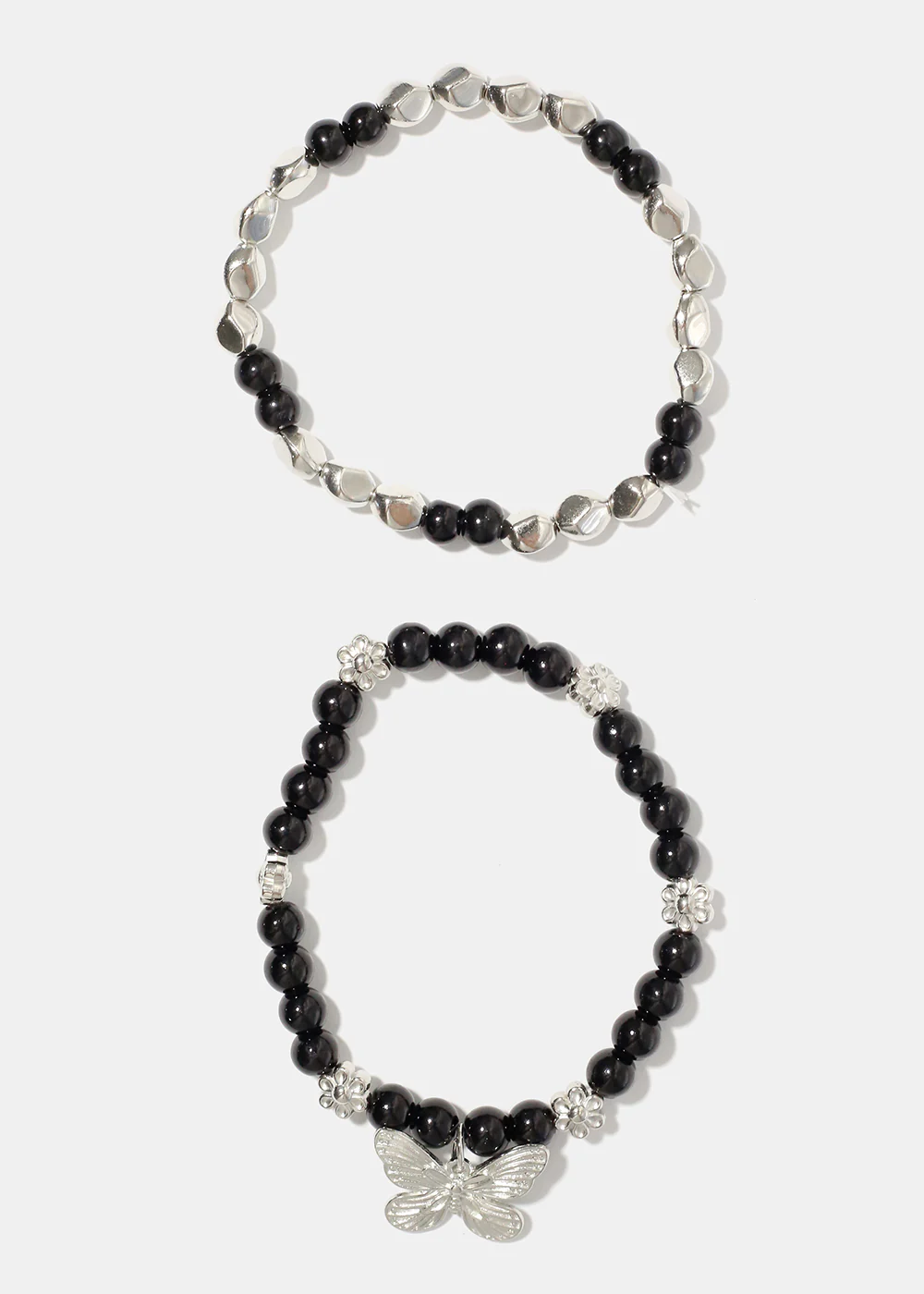Dark Bead Bracelet with Butterfly - Image 4