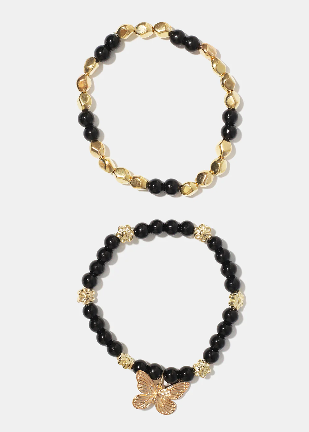 Dark Bead Bracelet with Butterfly - Image 6