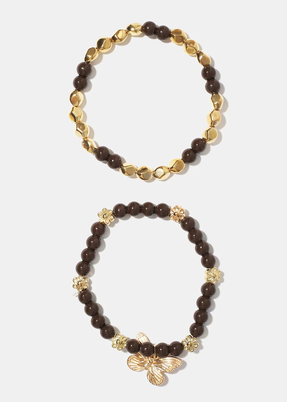 Dark Bead Bracelet with Butterfly - Image 8