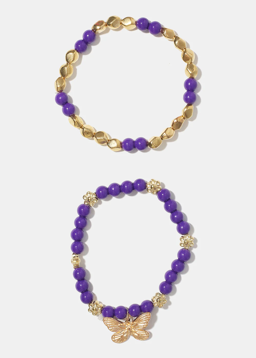 Dark Bead Bracelet with Butterfly - Image 9