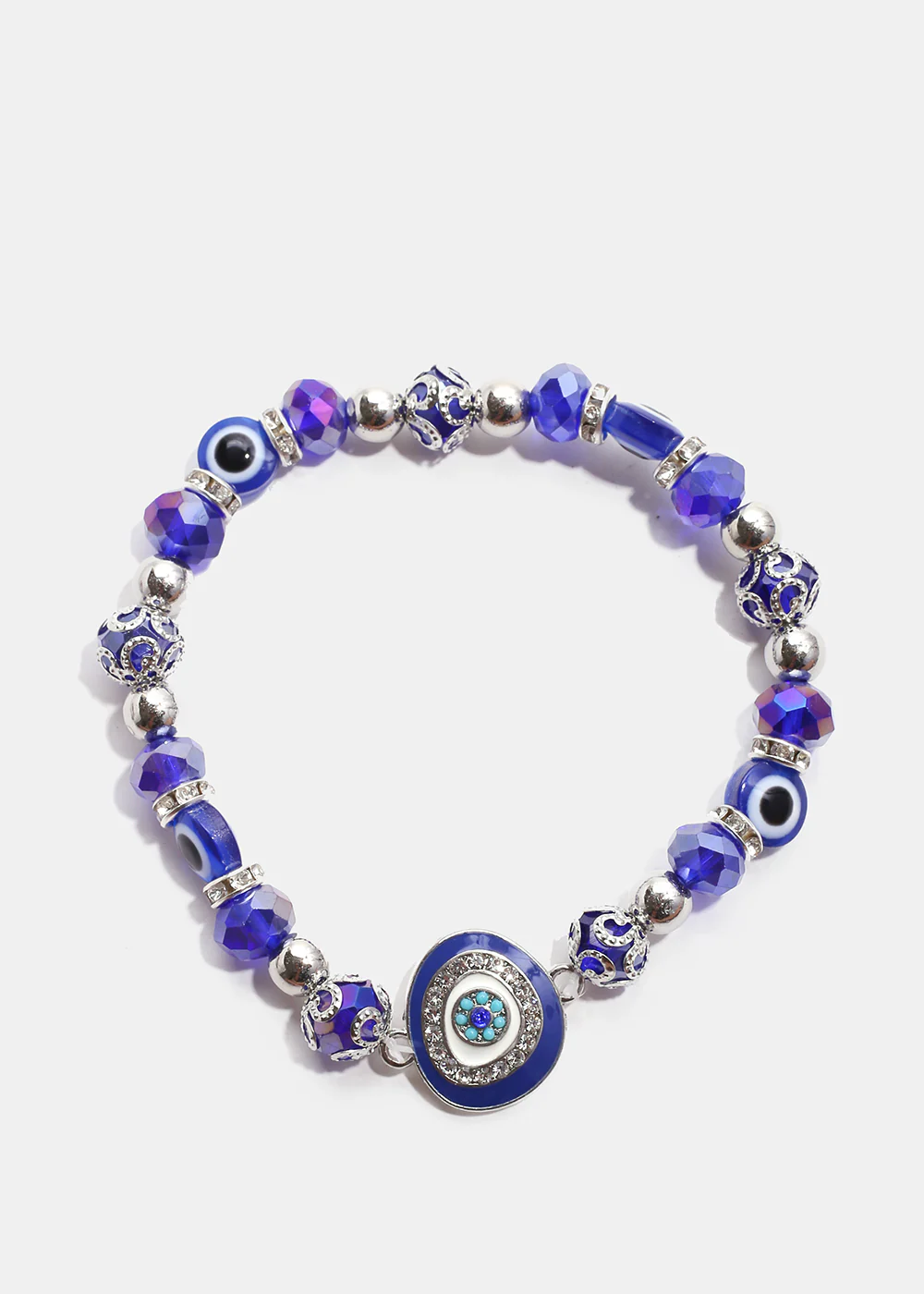Dark Colored Evil Eye Bead Bracelet - Image 11