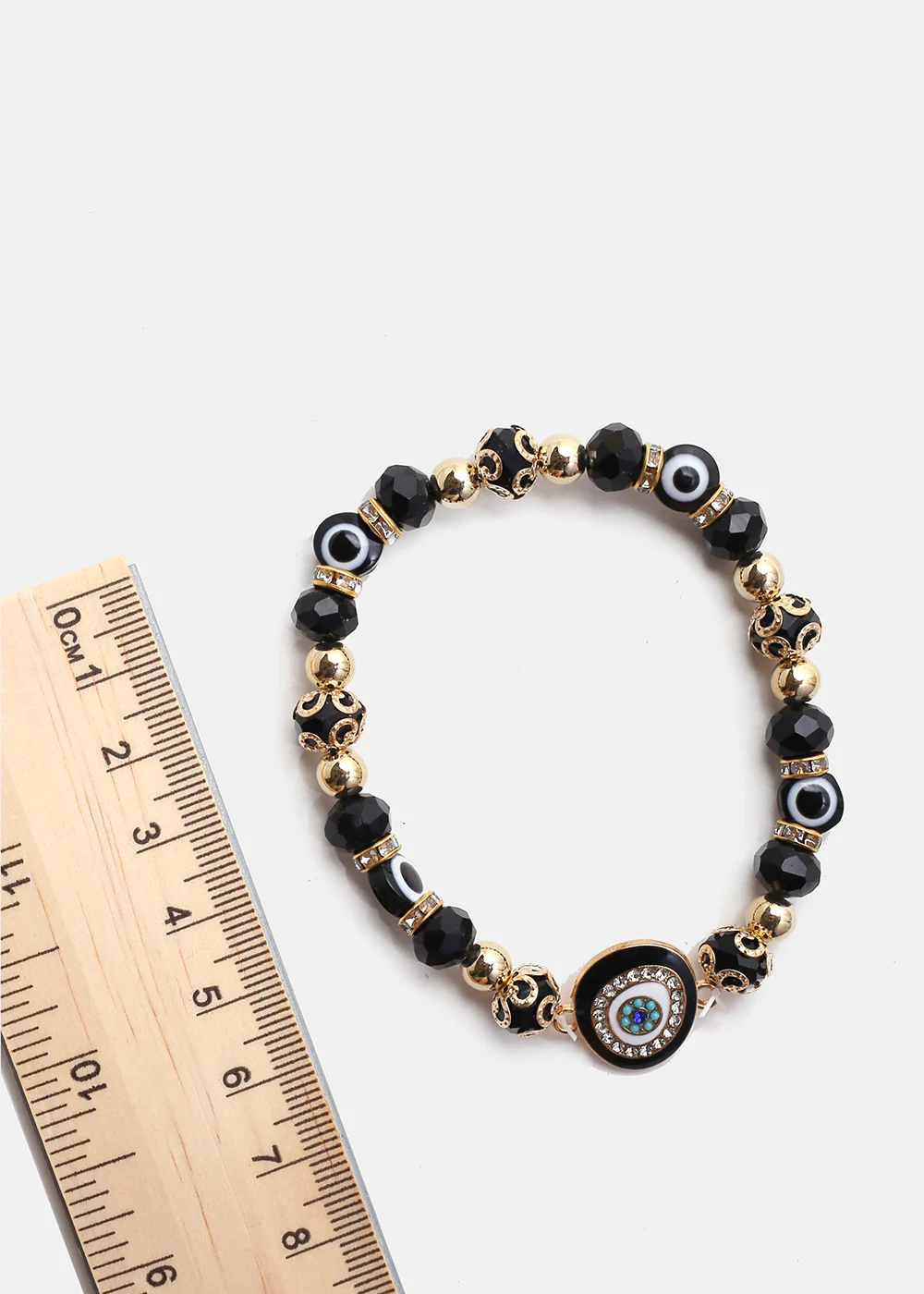 Dark Colored Evil Eye Bead Bracelet - Image 13