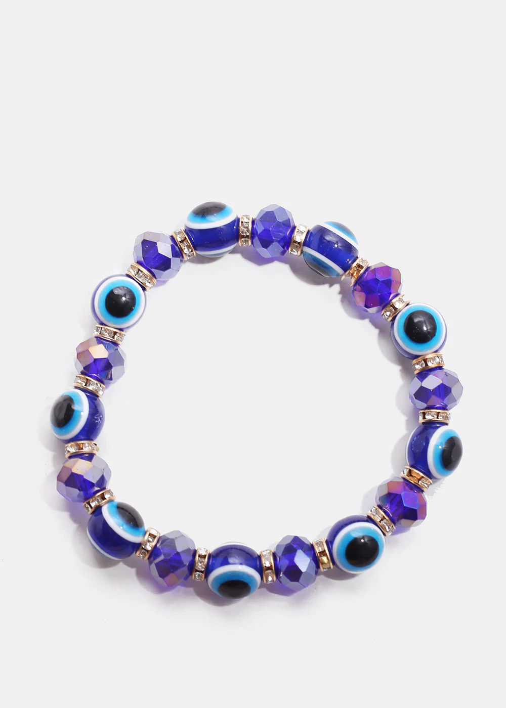 Dark Colored Evil Eye Bead Bracelet - Image 3