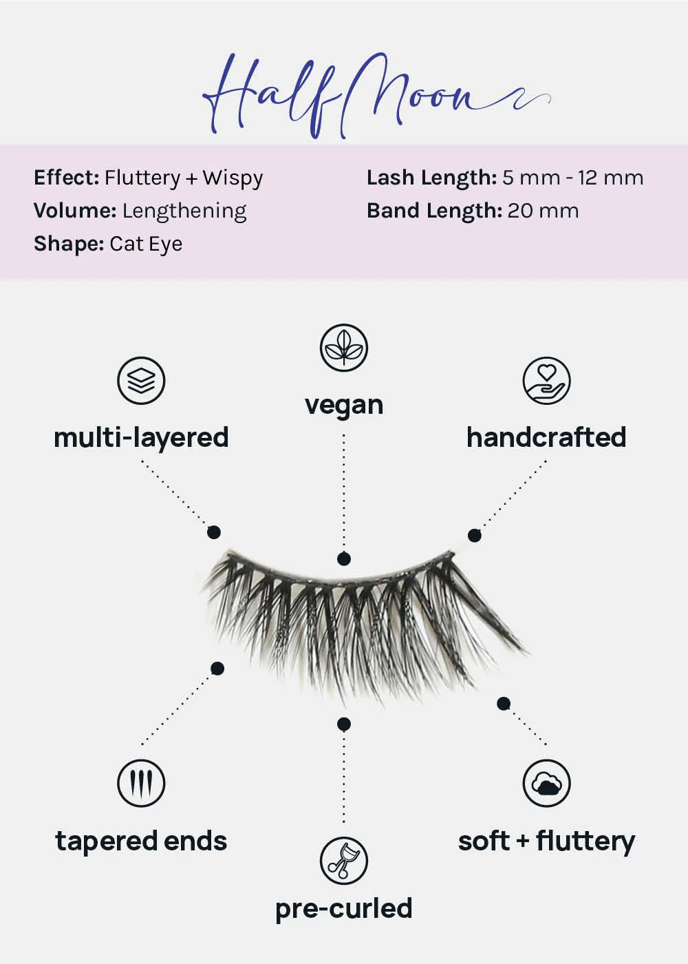 Demi-Dream Half Lashes – HalfMoon - Image 4