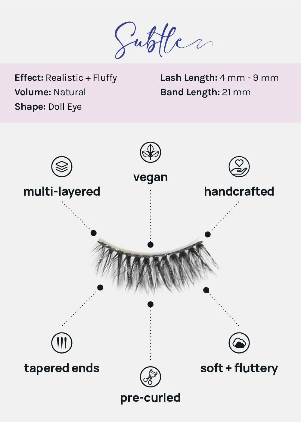 Demi-Dream Half Lashes – Subtle - Image 4