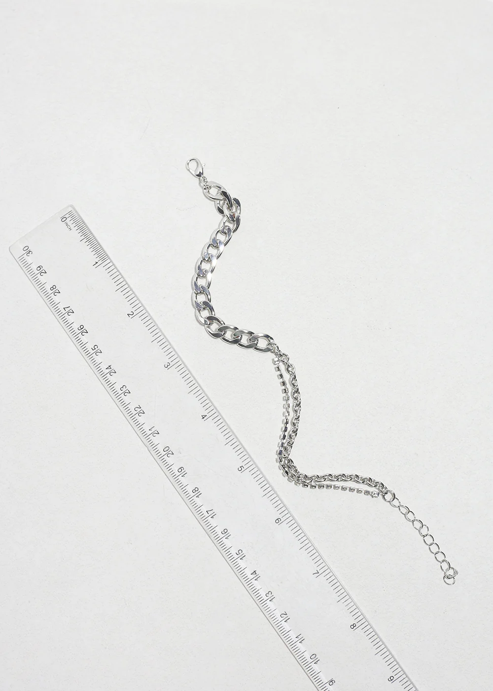 Double Luxe Silver Chain Anklet - Image 3