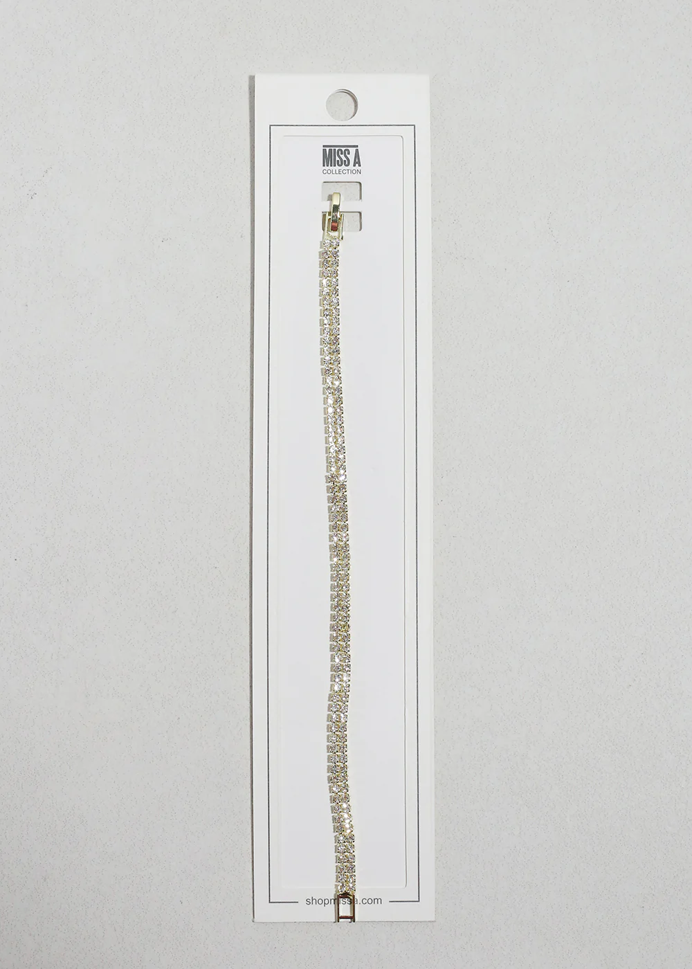 Double Row Rhinestone Tennis Bracelet - Image 2