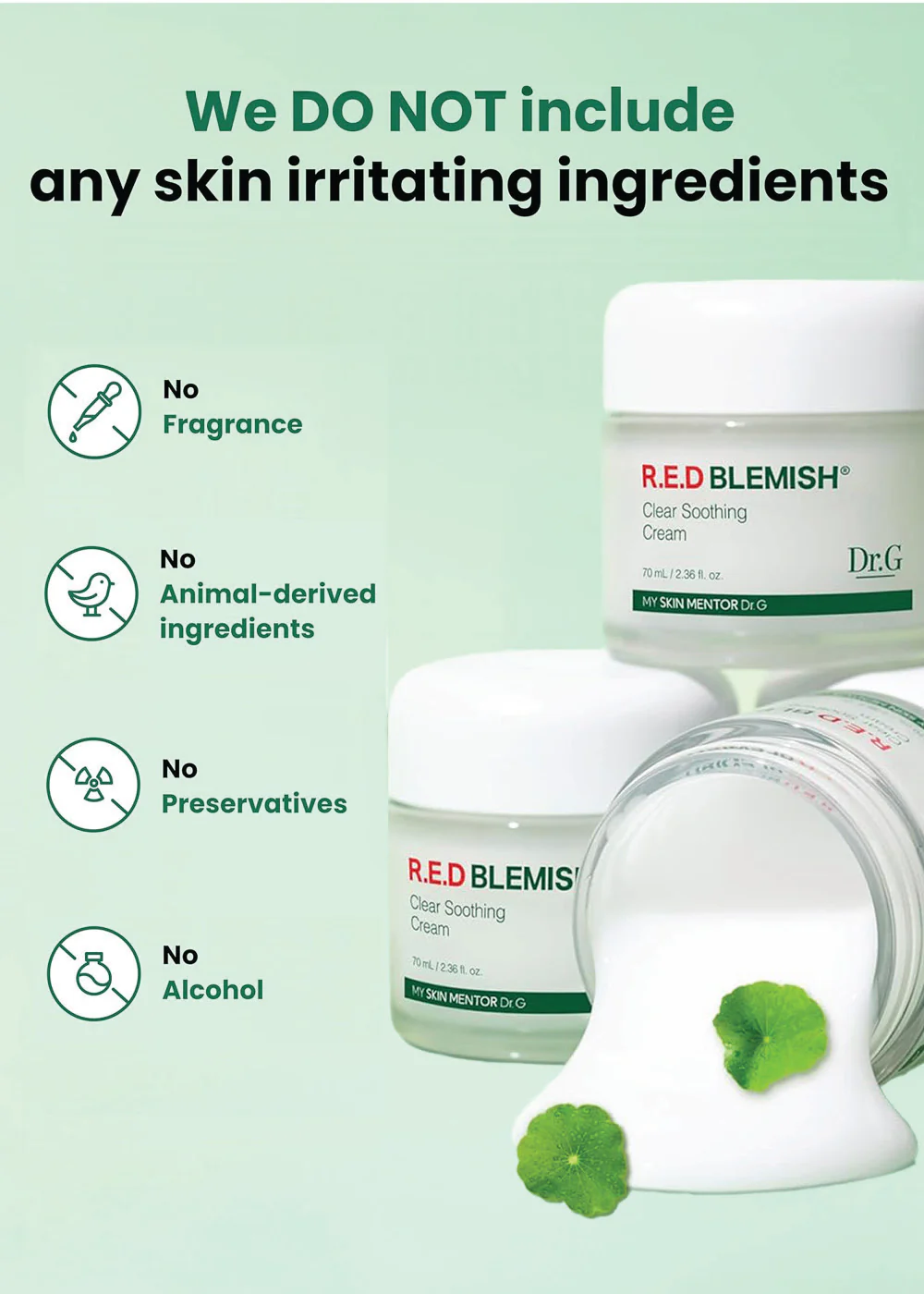 Dr.G R.E.D Blemish Clear Soothing Cream 70ml - Image 8