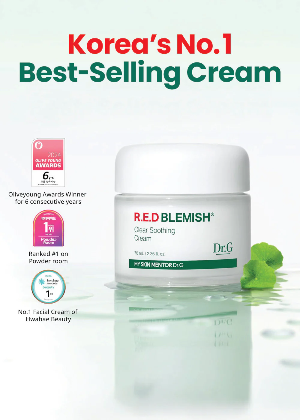 Dr.G R.E.D Blemish Clear Soothing Cream 70ml - Image 9